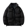 Unisex Oversized Puffer Jacket - Stand Collar Thickened Warm Winter Couple Coat
