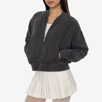 ALP375GD - Alpine Fleece Zip Up Cropped Bomber