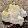 Women's Summer White Sneakers Breathable Mesh Platform Skate Shoes